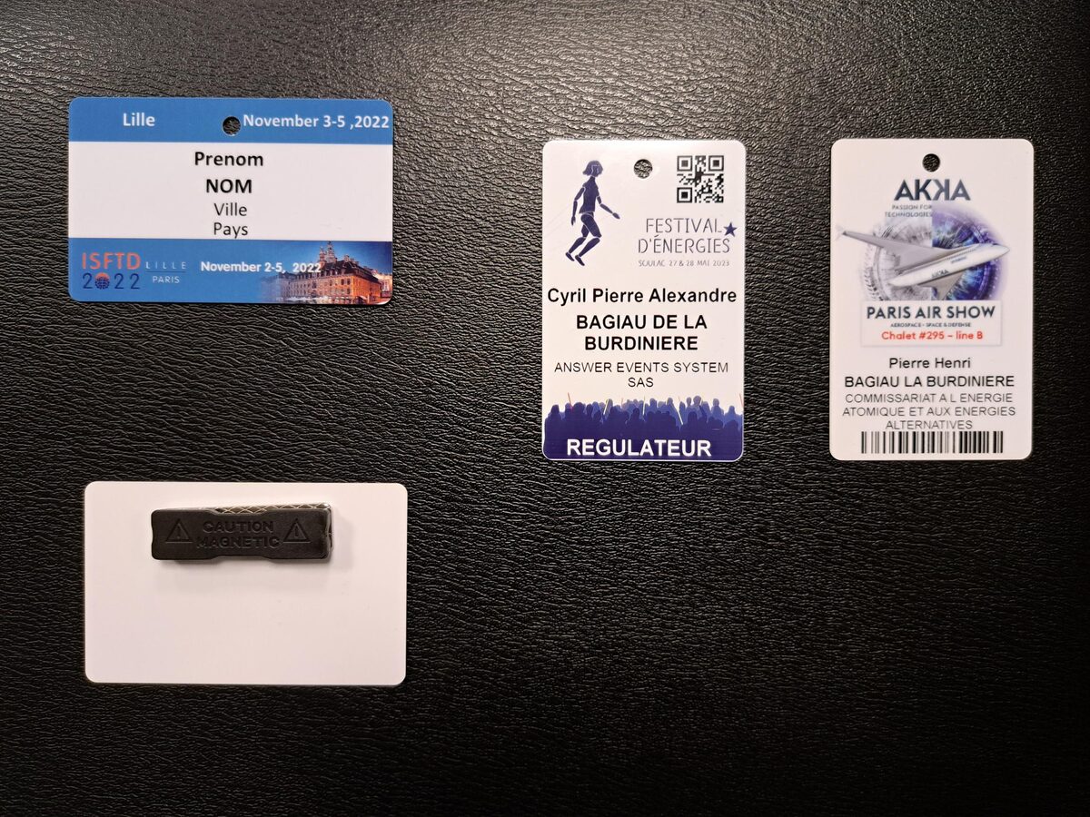 Badge plastique AESPASS
