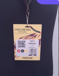 Badge Grand Dunk Paris presse